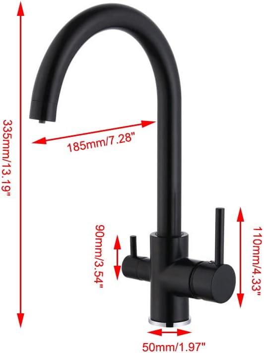 Robinet de cuisine à 3 voies