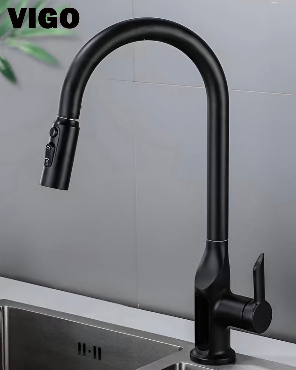 Robinet de cuisine avec afficheur VIGO ZS238GR/C