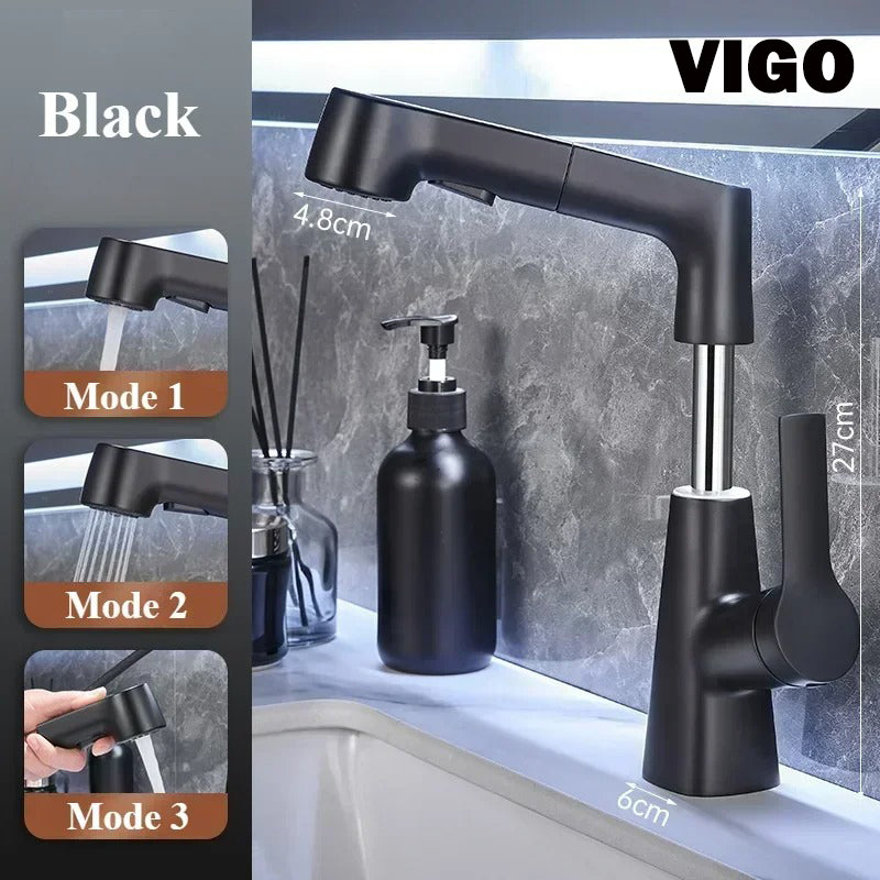 Robinet lavabo Multifonction VIGO 1013 GR/C