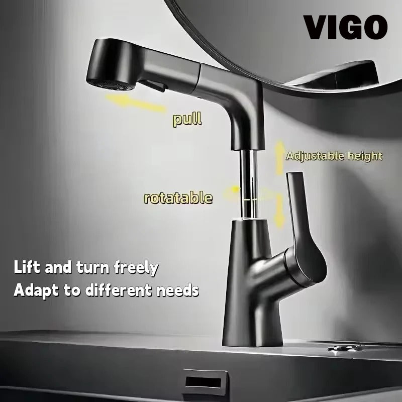 Robinet lavabo Multifonction VIGO 1013 GR/C