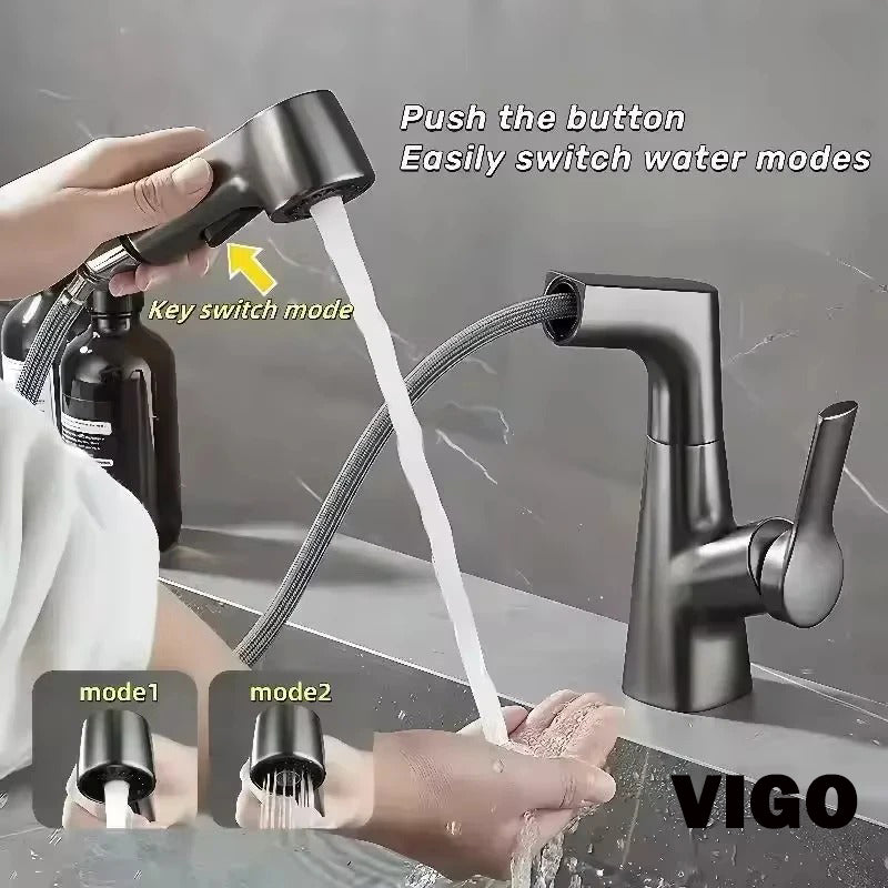 Robinet lavabo Multifonction VIGO 1013 GR/C