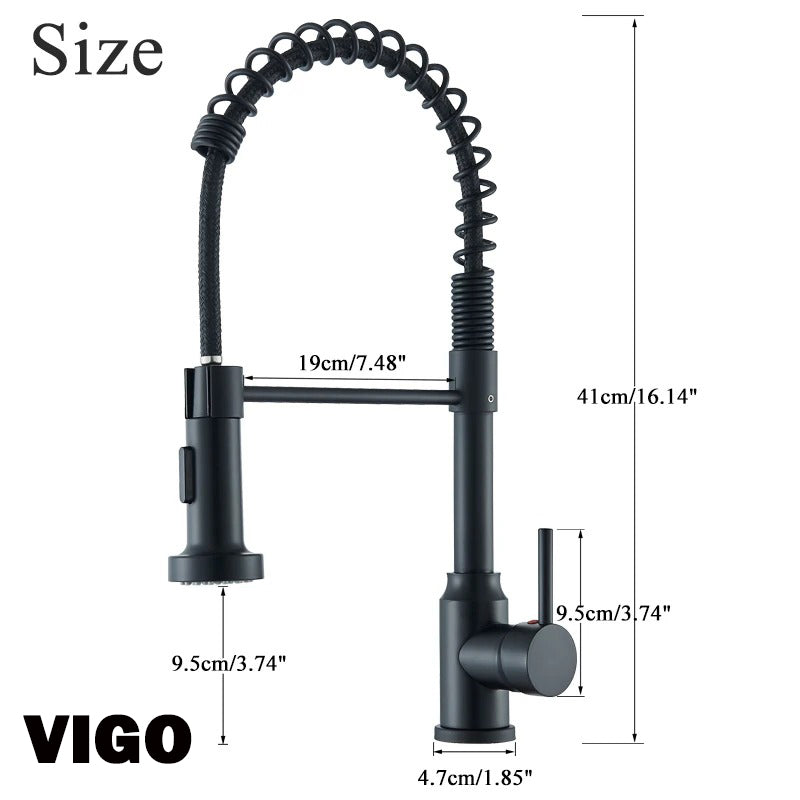 Robinet de cuisine avec ressort VIGO 8380 MB/C/G/MG