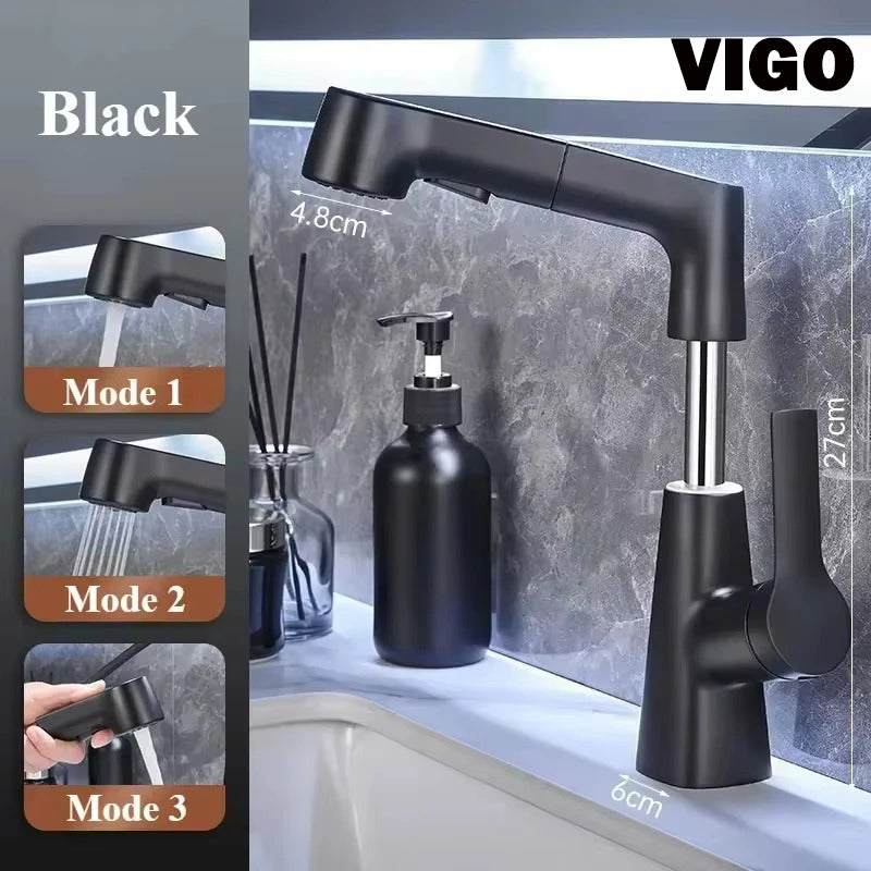 Robinet lavabo Multifonction VIGO 1013 GR/C