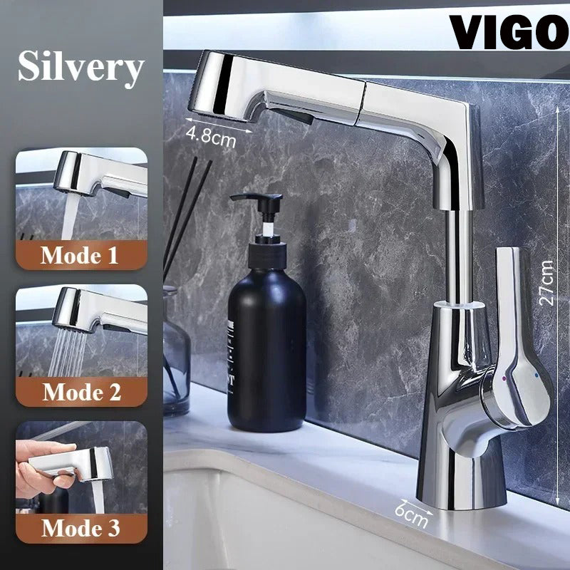 Robinet lavabo Multifonction VIGO 1013 GR/C